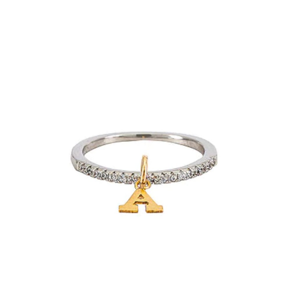 Dangle Initial Ring - Picture 4 of 5